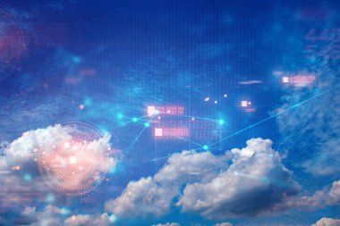 Ağ Internet dijital teknolojisi ile bulut depolama