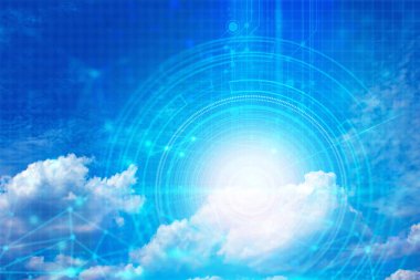 ağ internet dijital teknoloji arka plan ile web sitesi bulut gökyüzü depolama