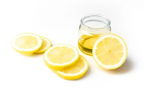 Extrato Suco Frutas Limão Para Conceito Spa Beleza Cosmeti Fundo — Fotografia de Stock