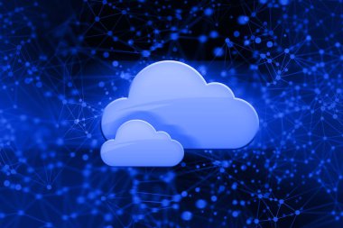 veri bulut depolama, anti-virüs bilgisayar, fütüristik bağlantı, dijital teknoloji sistemi, ağ sosyal online, arka plan 3d illüstrasyon render, makine derin öğrenme