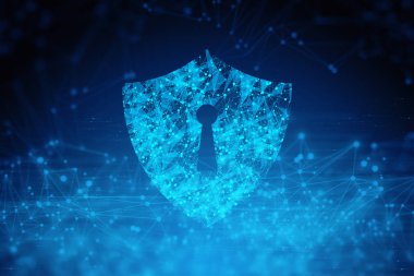 anti-virüs kalkanı, fütüristik bağlantı, dijital teknoloji sistemi, ağ sosyal online, arka plan 3d illüstrasyon render, veri makinesi derin öğrenme, ai science net web, bulut depolama