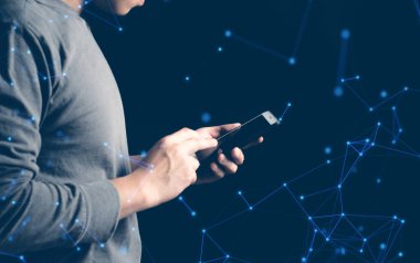 / Hacimler / My Passport / iş / fotoğraf para / ağ teknolojisi3/işadamı teknoloji cihaz veri telekom smartphone sosyal ağ siber internet, ui bilgi medya online hologram, ai derin öğrenme.jpg için ekranda dokunmak için kullanılan