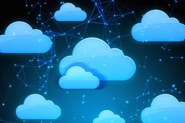 Criptomoneda Icono Almacenamiento Nube Datos Conexión Futurista Sistema Tecnología Digital —  Fotos de Stock