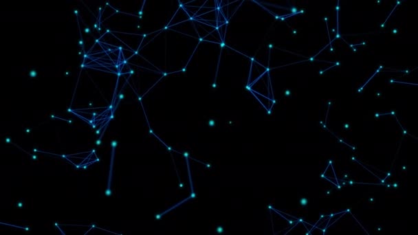 科学原子細胞叢脳 粒子ネットワーク技術 デジタル未来ホログラム Uiデータディープラーニング — ストック動画
