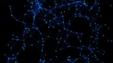 soyut ağ teknolojisi pleksus ai hologram nokta parçacık fütüristik bağlantı, şey internet, hacker sunucu online, bilim atom
