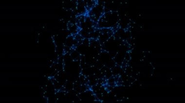 soyut ağ teknolojisi pleksus ai hologram nokta parçacık fütüristik bağlantı, şey internet, hacker sunucu online, bilim atom