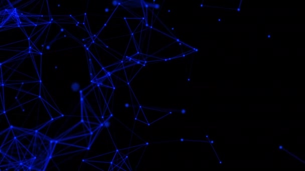 Abstract Conectați Tehnologia Rețelei Plexus Hologramă Punct Particulă Conexiune Futuristă — Videoclip de stoc