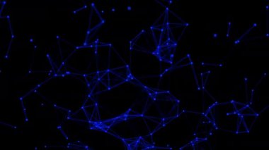 robotik parçacık teknolojisi web net ai dijital ağ pleksus online bağlayan, soyut nokta beyin.