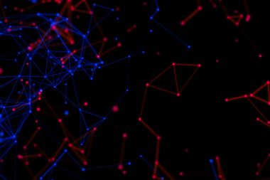 arka plan 3d illüstrasyon render teknoloji ağı ile fütüristik beyin ai robotik, sağlık atom hücresi nöron pleksus, dijital derin öğrenme