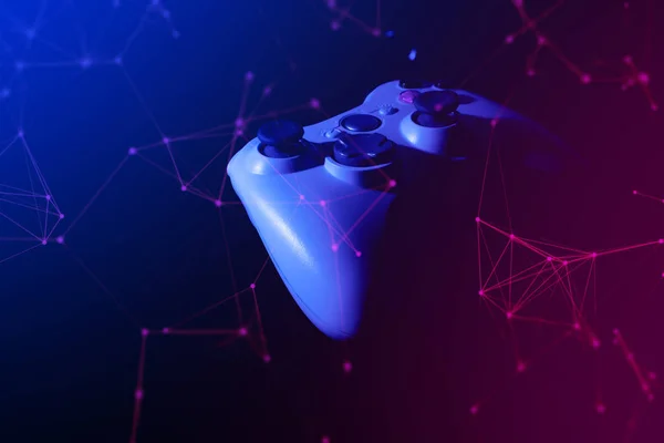 Dispositivo Tecnología Controlador Joystick Electrónico Para Jugar Juegos Con Conexión — Foto de Stock