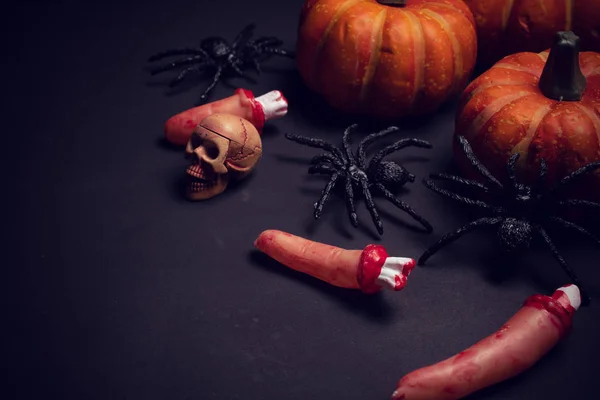 Skräck Spooky Funny Ghost Halloween Pumpa Semesterperioden Hälsning Natt Fest — Stockfoto