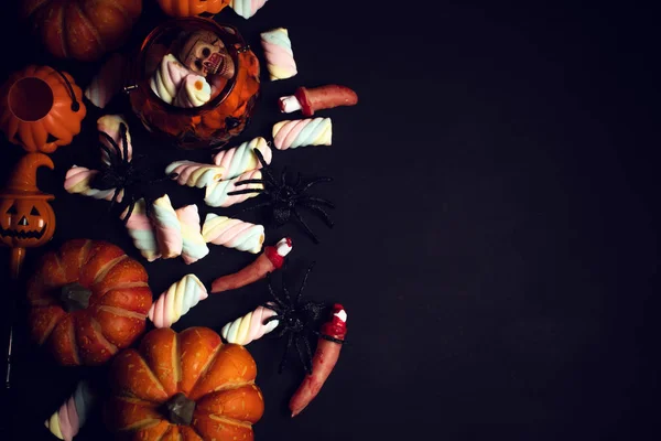 Horror Spooky Funny Ghost Halloween Pumpkin Holiday Season Greeting Night — Stock Photo, Image