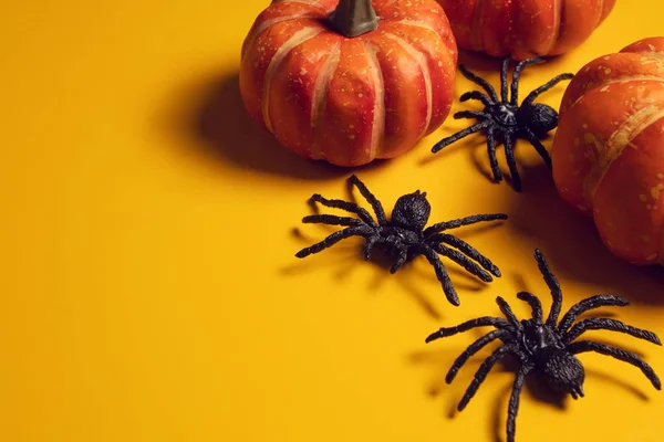 cadılar bayramı kabak tatil sezonu tebrik gece kutlama partisi üst görünümünde oyuncak pervane dekorasyon ile korku ürkütücü komik hayalet flatlay ve hile veya festival konsepti tedavi