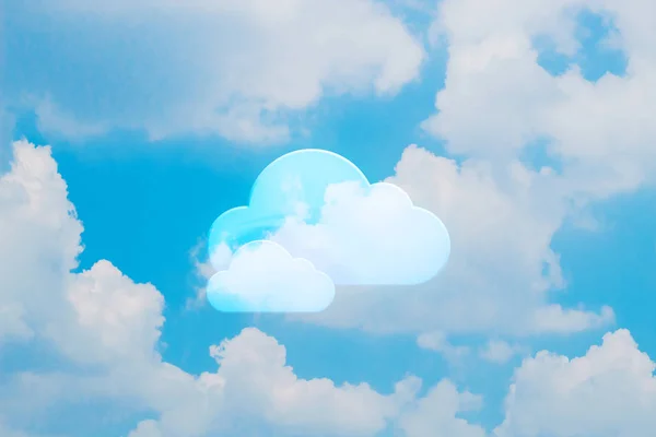 Облако Хранения Неба Природный Фон Бизнесе Технологической Сети Сервера Онлайн — стоковое фото