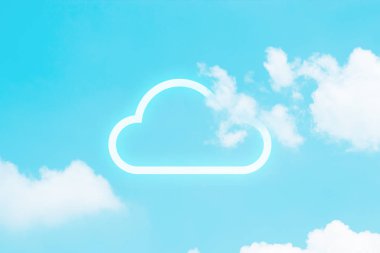 ai bulut depolama sunucusu çevrimiçi sosyal ağ, gökyüzü arka plan doğa, teknoloji verileri derin öğrenme, kablosuz güvenlik gizlilik interneti, telekom sinyali