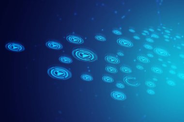 ai web ağı sosyal internet arka planı 3d illüstrasyon, makine derin öğrenme veri depolama dijital, gelecekteki ui hologramı bağlanan insanlar