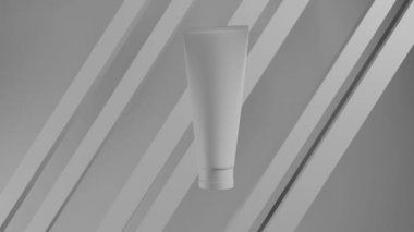 Güzellik tedavisi tıbbi cilt losyonu krem taklit ambalajlama, 3 boyutlu çizim canlandırma animasyonu
