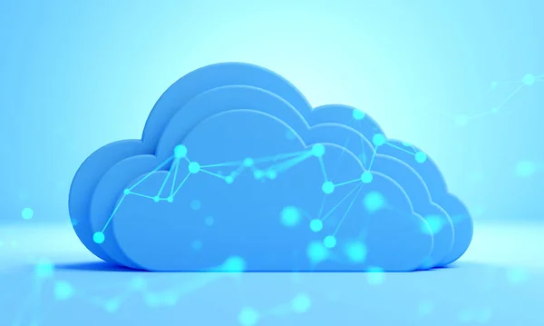 Cloud Speicherung Von Digitalen Daten Netzwerktechnologie Online Für Sicherheitssystem Mit — Stockfoto