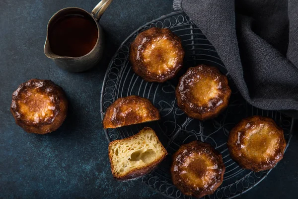 Cannele Traditional French Dessert Top View — Stock Photo, Image