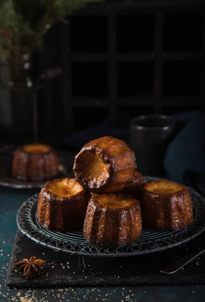 Cannele Traditional French Cake Selective Focus — Stock Photo, Image