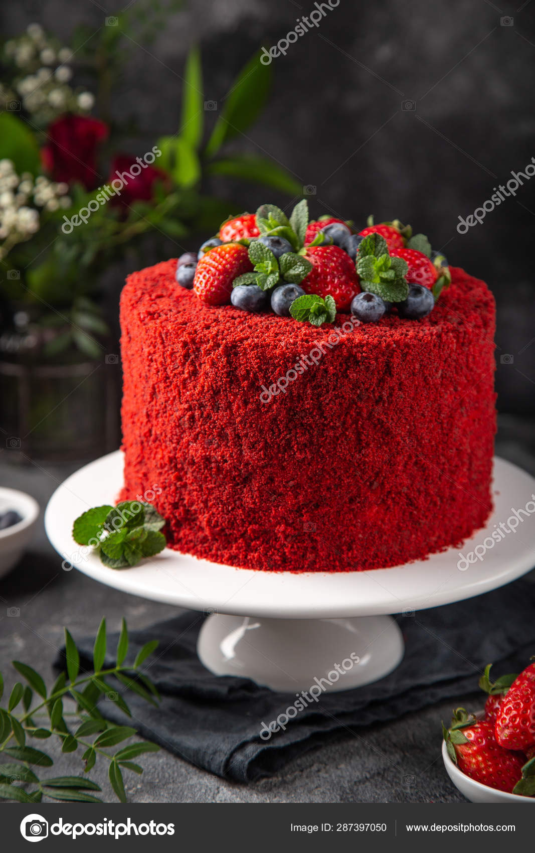 Red Velvet Cake Background