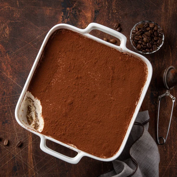 Tiramisu. Tradicionális olasz desszert — Stock Fotó