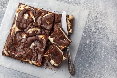 delicious cheesecake chocolate brownies clipart