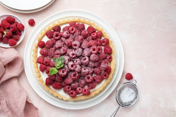 Tarta de yogur de frambuesa — Foto de Stock