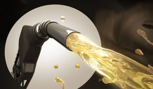 Fuel Gun in Car - 3D Rendering