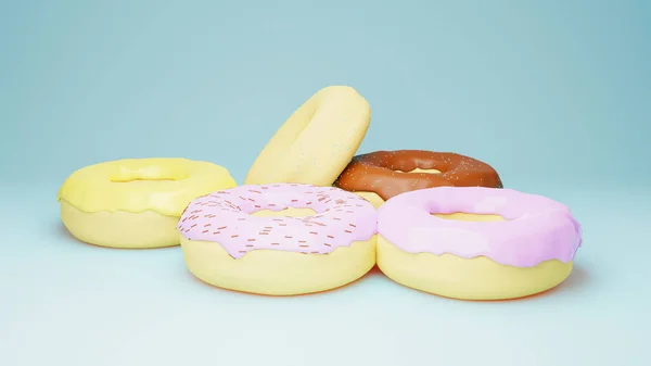 Chocolate Donut Donut Display Food Can Resist Knowing Junk Food — Stock Photo, Image