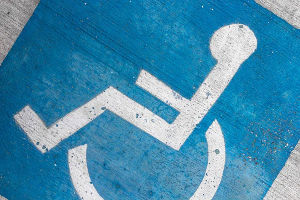 Disability Symbol Painted Floor — Stock Photo, Image