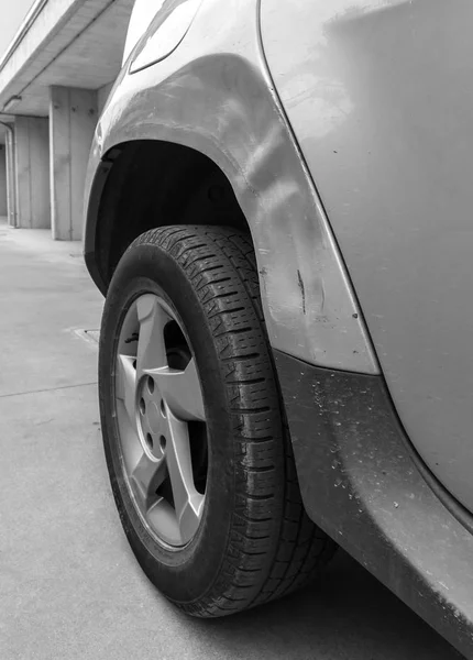 Dents Car Caused Accident Close — Stock Photo, Image