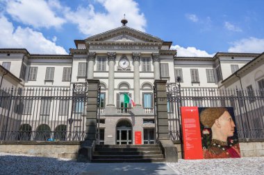 Accademia Carrara'da bir sanat galerisi ve güzel sanatlar akademisidir Bergamo, İtalya. Bergamo, İtalya - 11 Mayıs 2018.