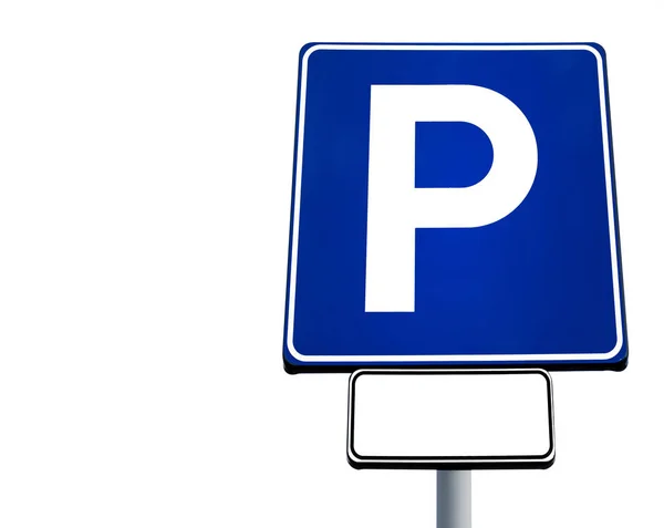 Parking Sign Isolated White Background Blank Label Your Text Copy Royalty Free Stock Photos