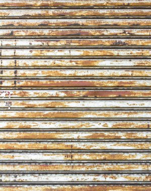 Bir garaj paslı panjurlar yakın çekim. Kavram ve arka planlar için idealdir. Metin için yer.