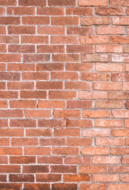 Kırmızı tuğla rustik duvar eski. Doku ve arka plan kullanılabilir.