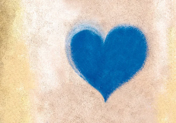 Textura Grunge Com Símbolo Coração Azul Ele Pode Ser Usado — Fotografia de Stock