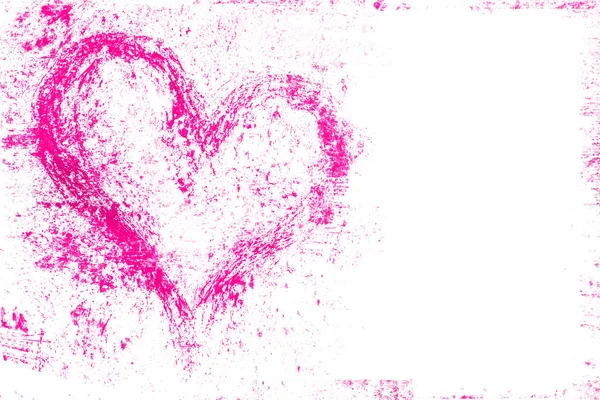 Grunge Design Mit Rosa Herz Symbol Kann Als Valentinstag Thema — Stockfoto