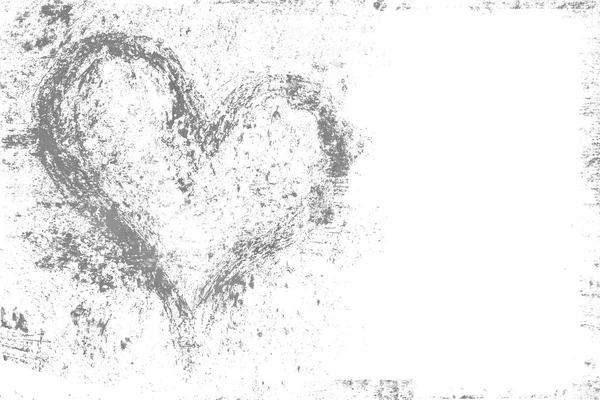 Grunge Design Mit Grauem Herzsymbol Kann Als Valentinstag Thema Poster — Stockfoto