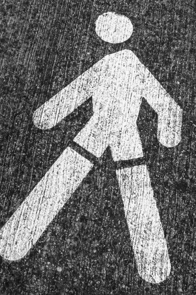 Пешеходный символ — стоковое фото