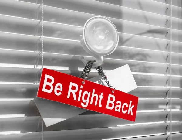Text be right back — Stock Photo, Image