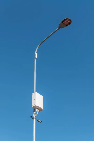 Street lamp with CCTV camera