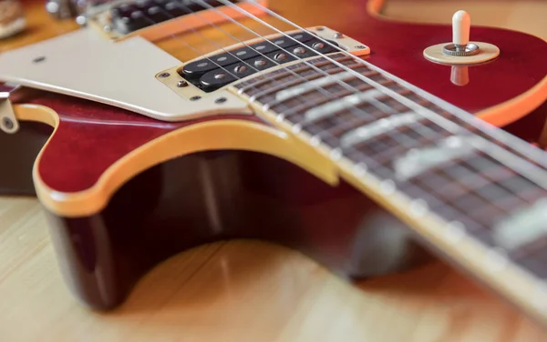 Detail van een elektrische gitaar — Stockfoto