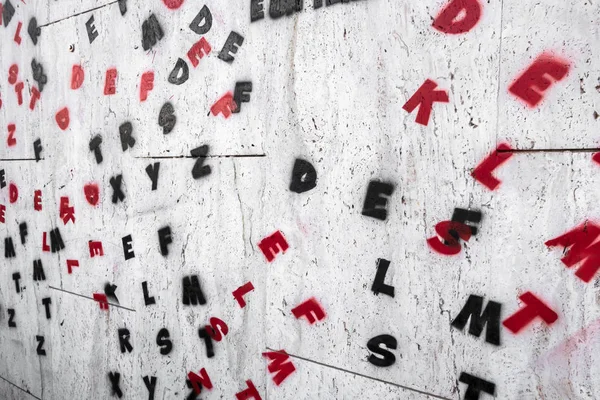 Letters on wall — Stock Photo, Image