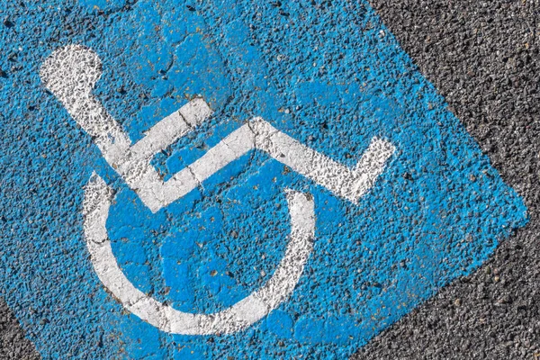 Close - up of disabled parking sign — Stock Photo, Image