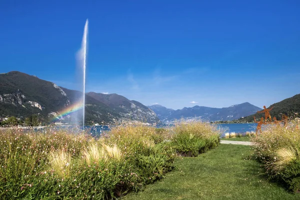 Paratico Sarnico Lago Iseo City Promenade Landscape Lake Art Installations — Stock Photo, Image