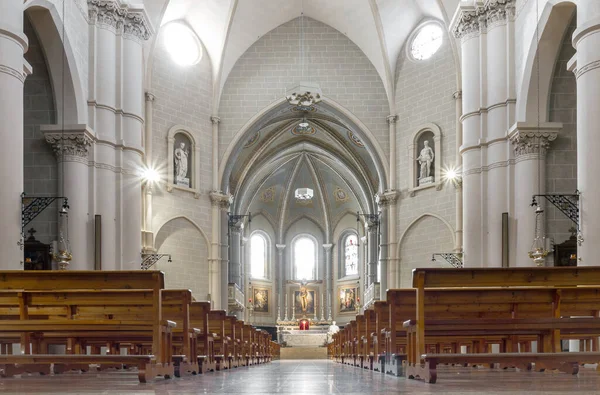 Vedere Interioară Unei Biserici Frumoasa Priveliste Naos Altarul Din Interiorul — Fotografie, imagine de stoc
