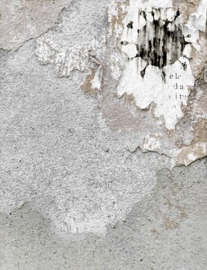 Pasaklı duvarında COVID 19 logosu olan eski, yırtık bir broşür. Ekonomi konseptini yeniden başlatır. Coronavirus kilitlendikten sonra ekonomiyi yeniden aç. Coronavirus COVID-19 salgın konseptinin doruk noktasından sonra normal işlevini yeniden başlat.