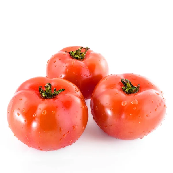 Tomates Isolées Sur Fond Blanc — Photo