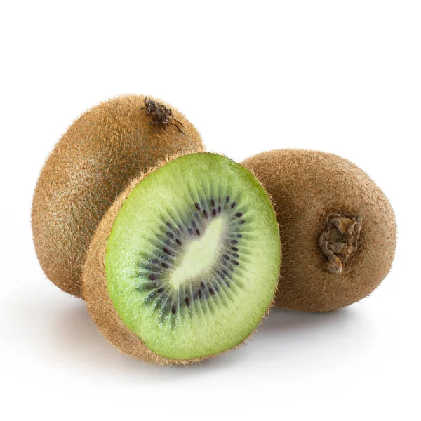 Kiwi Isolato Sfondo Bianco — Foto Stock